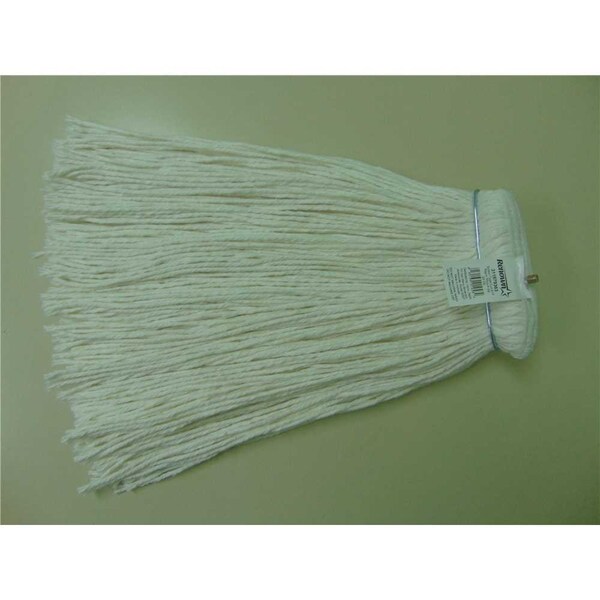 24 oz. 4-Ply White Metal Screw Type Headband Rayon Cut End Mop Head, 6PK